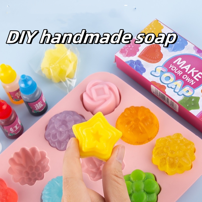 Soap Making Kit For Beginners - DIY สบู่แฮนด์เมดคริสตัลสบู่สบู่ทําวัสดุสาวชุดของเล่นของขวัญวันเกิดสบู่ทําชุด