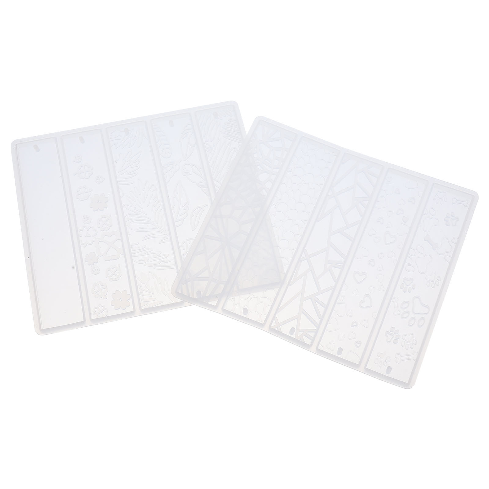 Soap Making Ins - แม่พิมพ์ซิลิโคนรูปสี่เหลี่ยมผืนผ้า 2 ชิ้น สำหรับทำที่คั่นหนังสือ เรซินอีพ็อกซี่ เรซิน
