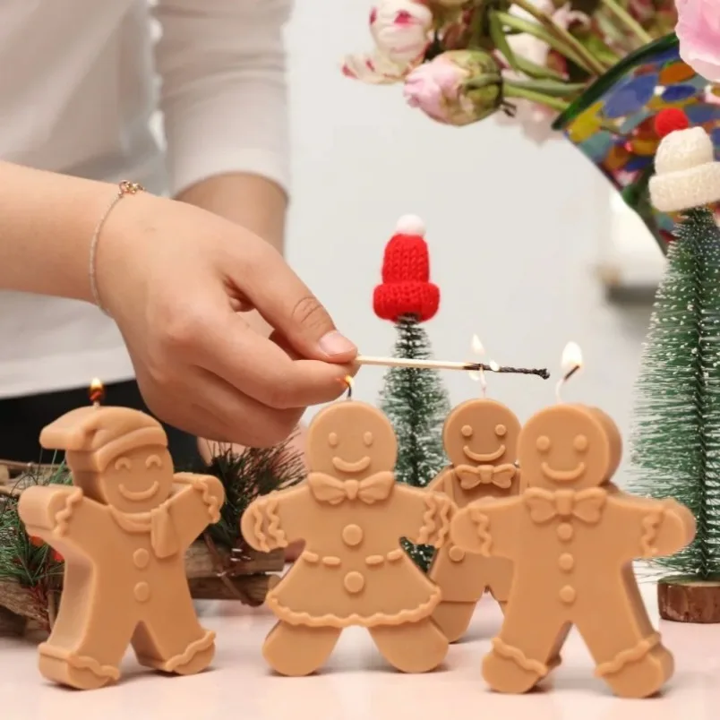 3D Smile Gingerbread Man ซิลิโ - Soap Making Gifts บทวิจารณ์และราคา